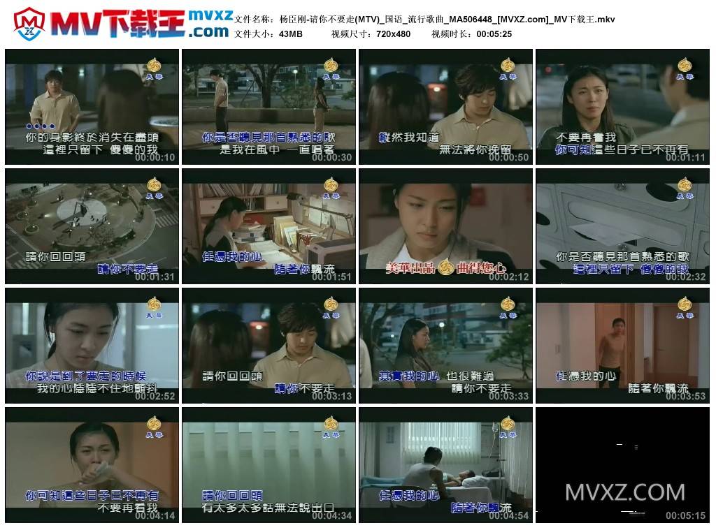 杨臣刚-请你不要走(MTV)_国语_流行歌曲_MA506448